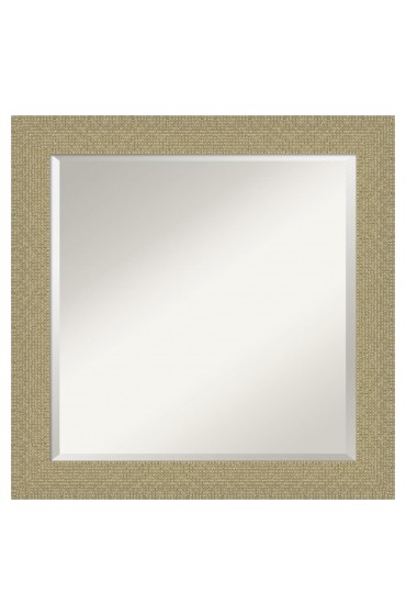 | Amanti Art Mosaic Gold Frame Collection 24.25-in W x 24.25-in H Glossy Gold Rectangular Bathroom Mirror - FL90533