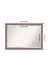 | Amanti Art Noble Mocha Frame Collection 39.5-in W x 27.5-in H Brushed Brown,Silver Rectangular Bathroom Mirror - AB83969