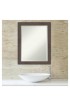 | Amanti Art Outline Brown Frame Collection 21.5-in W x 27.5-in H Matte Brown Rectangular Framed Bathroom Mirror - NF80014