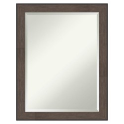 | Amanti Art Outline Brown Frame Collection 21.5-in W x 27.5-in H Matte Brown Rectangular Framed Bathroom Mirror - NF80014