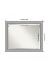 | Amanti Art Peak Nickel Frame Collection 32.5-in W x 26.5-in H Silver Rectangular Bathroom Mirror - TW95106