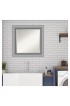 | Amanti Art Peak Silver Frame Collection 26-in W x 26-in H Silver Rectangular Bathroom Mirror - DK03916