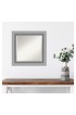 | Amanti Art Peak Silver Frame Collection 26-in W x 26-in H Silver Rectangular Bathroom Mirror - DK03916