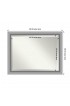 | Amanti Art Peak Silver Frame Collection 46-in W x 36-in H Silver Rectangular Bathroom Mirror - EJ05496