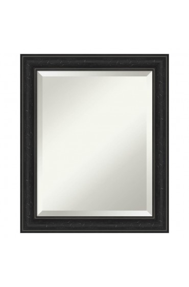 | Amanti Art Shipwreck Black Frame Collection 20-in W x 24-in H Distressed Black Rectangular Bathroom Mirror - VA96507