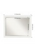 | Amanti Art Vanity White Frame Collection 31.38-in W x 25.38-in H Matte White Rectangular Bathroom Mirror - KX67636
