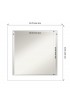 | Amanti Art Wedge White Frame Collection 24.25-in W x 24.25-in H Satin White Square Bathroom Mirror - DW59617