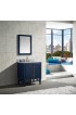| Avanity Mason 24-in W x 32-in H Navy Blue Rectangular Bathroom Mirror - JD03292