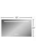 | CASAINC Frameless LED bathroom mirror 24-in W x 42-in H LED Lighted Siver Rectangular Fog Free Frameless Bathroom Mirror - VM72656