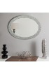 | Decor Wonderland 23.6-in W x 31.5-in H Silver Oval Frameless Bathroom Mirror - AD46113
