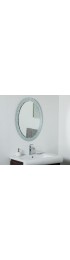 | Decor Wonderland 23.6-in W x 31.5-in H Silver Oval Frameless Bathroom Mirror - AD46113