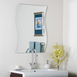 | Decor Wonderland Wave 23.6-in W x 31.5-in H Frameless Bathroom Mirror - IG63689
