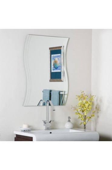| Decor Wonderland Wave 23.6-in W x 31.5-in H Frameless Bathroom Mirror - IG63689