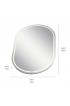 | elan Menillo 24-in W x 40-in H LED Lighted White Oval Frameless Bathroom Mirror - UC72845