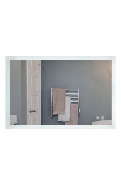 | ExBrite XERO 40-in W x 24-in H LED Lighted Warm white 5,000K color temperature Rectangular Fog Free Frameless Bathroom Mirror - OJ51886