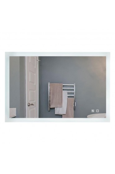 | ExBrite XERO 40-in W x 24-in H LED Lighted Warm white 5,000K color temperature Rectangular Fog Free Frameless Bathroom Mirror - OJ51886
