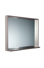 | Fresca Allier 35.5-in W x 25-in H Gray Oak Rectangular Bathroom Mirror - OG27035
