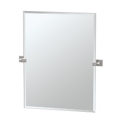 | Gatco Elevate 27.5-in W x 31.5-in H Satin Nickel Rectangular Frameless Bathroom Mirror - UG16237