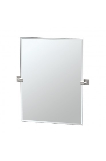 | Gatco Elevate 27.5-in W x 31.5-in H Satin Nickel Rectangular Frameless Bathroom Mirror - UG16237