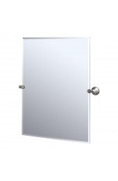 | Gatco Tiara 28-in W x 31.5-in H Satin Nickel Rectangular Frameless Bathroom Mirror - OD76244