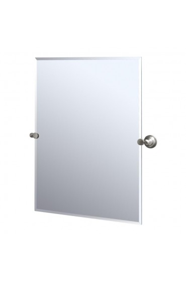 | Gatco Tiara 28-in W x 31.5-in H Satin Nickel Rectangular Frameless Bathroom Mirror - OD76244