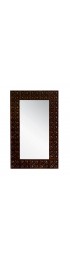 | James Martin Vanities Balmoral 26.25-in W x 42-in H Antique Walnut Rectangular Framed Bathroom Mirror - YR79689