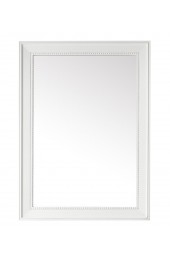 | James Martin Vanities Bristol 28.98-in W x 40-in H Glossy White Rectangular Framed Bathroom Mirror - LS97867
