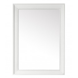 | James Martin Vanities Bristol 28.98-in W x 40-in H Glossy White Rectangular Framed Bathroom Mirror - LS97867