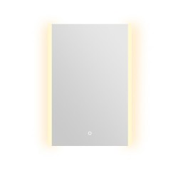 | KINWELL Bathroom Mirror 23.6-in W x 31.5-in H LED Lighted White Rectangular Fog Free Frameless Bluetooth Bathroom Mirror - UB15428