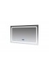 | Lexora Caldona 60-in W x 36-in H LED Lighted Gray Rectangular Fog Free Frameless Bluetooth Bathroom Mirror - WG89697