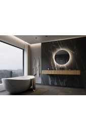 | PARIS MIRROR 32-in W x 32-in H LED Lighted 3000K Round Frameless Bathroom Mirror - HA73187