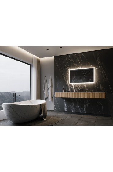 | PARIS MIRROR 40-in W x 24-in H LED Lighted 6000K Rectangular Frameless Bathroom Mirror - FK99415