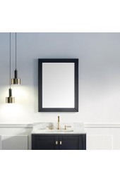 | SUPREME WOOD Whitney 23.6-in W x 31.4-in H Navy Blue Rectangular Bathroom Mirror - TE45780