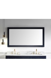 | SUPREME WOOD Whitney 60-in W x 31.5-in H Navy Blue Rectangular Frameless Bathroom Mirror - ZC55917