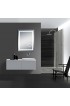 | Vinnova Astra 24-in W x 32-in H LED Lighted Silver Rectangular Framed Frameless Bathroom Mirror - XK72196