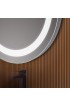 | Vinnova Lumara 32-in W x 32-in H LED Lighted Silver Round Frameless Bathroom Mirror - RJ02718