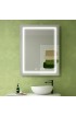 | WELLFOR LED bathroom mirror 28-in W x 36-in H LED Lighted White Rectangular Fog Free Frameless Bathroom Mirror - VF36034