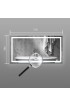 | WELLFOR Vanity Mirror 72-in W x 38-in H LED Lighted Camel Rectangular Fog Free Framed Bathroom Mirror - UA32128