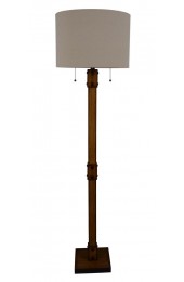Floor Lamps| allen + roth 61-in Faux Wood Shaded Floor Lamp - ZL93115