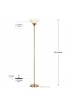 Floor Lamps| Brightech 72-in Antique Brass Torchiere Floor Lamp - GO00095