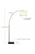 Floor Lamps| Brightech 76-in Antique Brass Arc Floor Lamp - DC40420