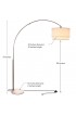 Floor Lamps| Brightech 81-in Brushed Nickel Arc Floor Lamp - FY36595