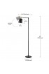 Floor Lamps| Globe Electric Lex 60-in Black Shaded Floor Lamp - KA97340