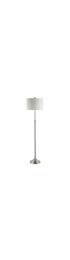 Floor Lamps| Safavieh Leeland 62-in Brush Nickel Shaded Floor Lamp - LL39292
