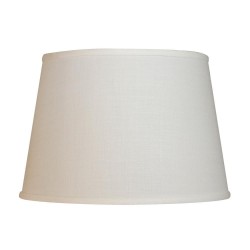 Lamp Shades| Cloth & Wire 11.5-in x 18-in White Linen Empire Lamp Shade - BA26092