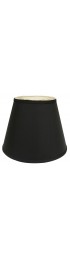 Lamp Shades| Cloth & Wire 13-in x 18-in Black (With White Lining) Silk Empire Lamp Shade - CS88163