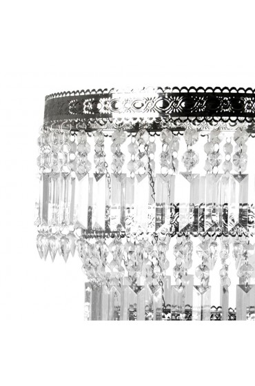 Lamp Shades| Tadpoles Queen's Crown Pendant Light Shade 20-in x 14-in Silver Crystal Empire Lamp Shade - ZI37160