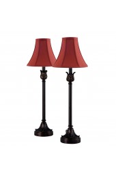 Table Lamps| Catalina Dark Bronze Buffet Table Lamp with Fabric Shade (Set of 2) - IG46806