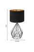 Table Lamps| EGLO Pedregal 1 25.38-in Matte Black Table Lamp with Fabric Shade - IK57796