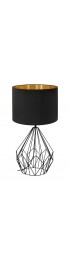 Table Lamps| EGLO Pedregal 1 25.38-in Matte Black Table Lamp with Fabric Shade - IK57796